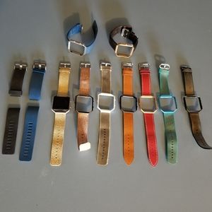 Fitbit Blaze with 11 bands and charger